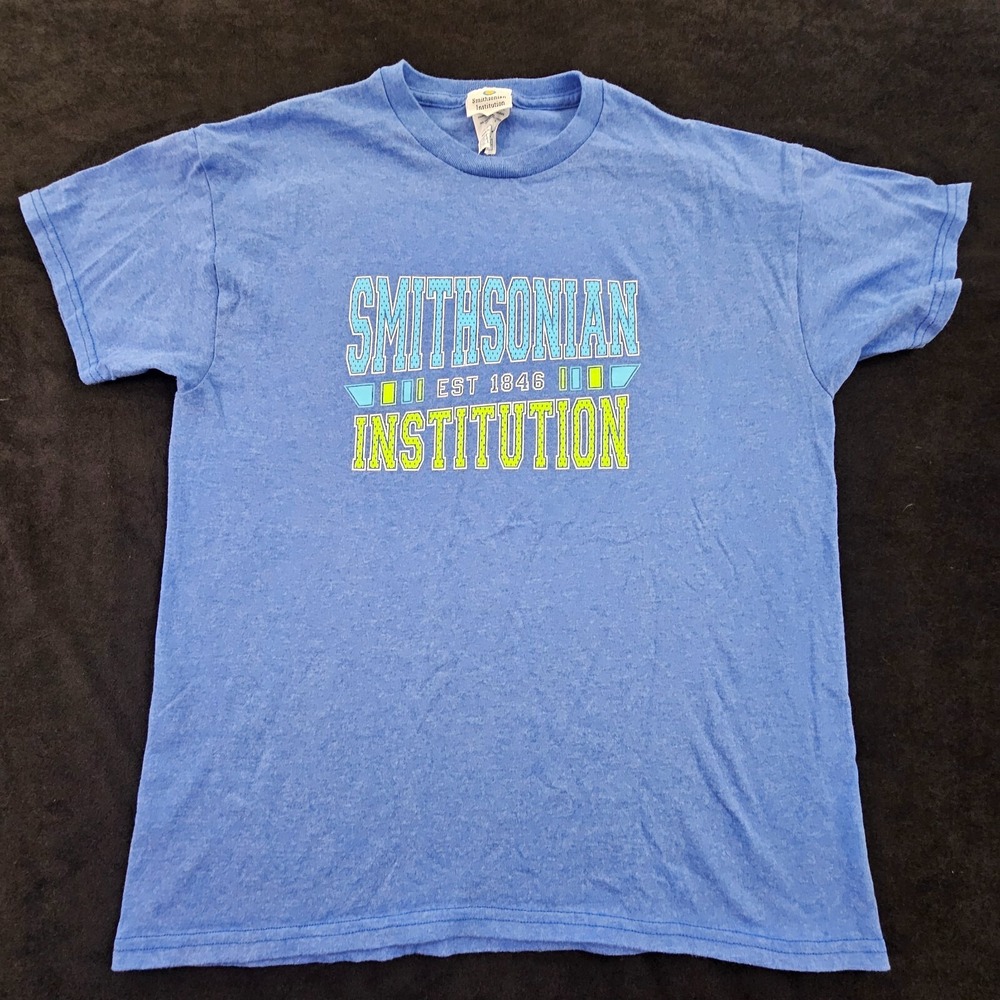 Smithsonian Institution Blue Short Sleeve Cotton Blend T-Shirt Youth XL
